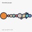 1PCS Waterproof Label Sticker Solar System Stickers Suitcase Decals For Water Carousel 1