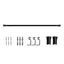 Marlow Black Curtain Rod Steel Rail Pole Carousel 1