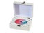 Retro Suitcase CD Player Bluetooth Vintage Desktop CD Player with Speaker Beige Carousel 7