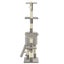vidaXL Cat Tree with Sisal Scratching Posts 138 cm Grey Carousel 5