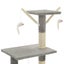 vidaXL Cat Tree with Sisal Scratching Posts 138 cm Grey Carousel 6