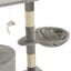 vidaXL Cat Tree with Sisal Scratching Posts 138 cm Grey Carousel 7