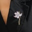 Gwendolyn Lotus Enamel Brooch - Pastel Pink, Purple, Soft Colours, Pastels, S... Carousel 5