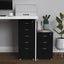 Gorilla Office - Mobile Metal 5 Drawer Cabinet - Graphite Black Carousel 1