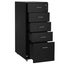 Gorilla Office - Mobile Metal 5 Drawer Cabinet - Graphite Black Carousel 3