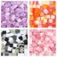 80pcs(Approx. 20g/0.7oz) 1cm/0.39in Square Resin Mosaic Tiles 0.2cm/0.08in Carousel 5