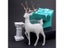 2/1PCS Gold Deer Statue Reindeer Figurines Plastic Elk Sculpture Living Room Carousel 6