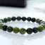 Stretch Bracelet with 8mm round gemstones "Mala" (Green Jadei) Carousel 5