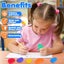Sensory Worry Stones For Kids | 6 Piece Fidget Stress Relief Set Ages 3+(2 12Pc Carousel 4