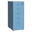 Gorilla Office - Mobile Metal 5 Drawer Cabinet - Pastel Blue Carousel 1