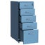 Gorilla Office - Mobile Metal 5 Drawer Cabinet - Pastel Blue Carousel 2