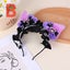Kawaii Sanrioed Kuromi Plush Hair Accessories Hairband Headband Cosplay Carousel 1