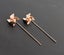 *CLEARANCE* Exciting Pinwheel Stud Earrings / .925 Silver / 18KGP Rose Gold Carousel 1