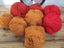 U # PURE WOOL 4 & 8 PLY " Oranges & Reds " 875 Grams Bulk Lot Carousel 2