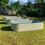 Galvanised Steel Garden Bed 9-in-1 Modular Oval Vegetable Planter [Cream] Carousel 4