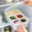 Refrigerator Storage Box 4 and 6 Grids Food Vegetable Fruit Carousel 3