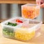 Refrigerator Storage Box 4 and 6 Grids Food Vegetable Fruit Carousel 6