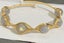 *CLEARANCE* Genuine Moonstone Cuff Bangle / 14KGP Gold Carousel 1