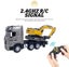 HUINA 1522 1:18 GREY FLATBED TRUCK with Static Digger (Hui Na) Carousel 6