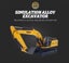HUINA 1522 1:18 GREY FLATBED TRUCK with Static Digger (Hui Na) Carousel 8