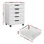5-drawer Filing Cabinet Mobile Rolling Storage Cabinet Chest Of Drawers Stand... Carousel 2