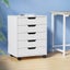 5-drawer Filing Cabinet Mobile Rolling Storage Cabinet Chest Of Drawers Stand... Carousel 5