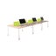Oblique 6 Person Back to Back Desk Carousel 1