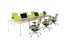 Oblique 6 Person Back to Back Desk Carousel 2