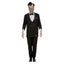 Addams Family Lurch Costume Adult Black Suit Mask Carousel 1