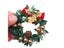 New 1/10 Pcs Miniature Christmas Wreaths For DIY Dollhouse Decor Carousel 8
