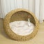 Dome Cat Bed for Medium Indoor Cats - Brown Carousel 5