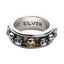 Skull Solid 925 Mens STERLING SILVER Spinner RIng Sz 14 Carousel 1