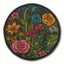 Tulips Closeup Embroidered Applique Patch -Flower Badge Nature Iron-on Carousel 1