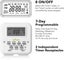 7 Day Heavy Duty Digital Programmable Timer 2Independently Plug-in Outlet Switch Carousel 5