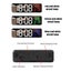 LED Display Digital Wall Clock Decor w/ Time Temperature Humidity Digital Alarm Carousel 5