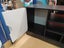Entertainment Unit TV Stand Cabinet 1.4m Black and White 57cm tall 1 door Carousel 4
