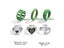 6Pcs Green Embrace Hands Rings Set For Women Metal Paint Coating INS Style Love Carousel 6