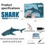 Remote Control Shark Toy Remote Control Boat for Pool Shark Toys Dual Batteries Carousel 12