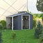 2.9m x 1.9m Garden Storage Box,Bike Shed,2-in-1 Carousel 2