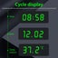 LED Digital Solar Powered Car Clock Thermometer Time Display With Night Light Carousel 6