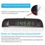 LED Digital Solar Powered Car Clock Thermometer Time Display With Night Light Carousel 7