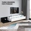 TV Unit Stand Cabinet Extendable Entertainment Console Side Table Black White Carousel 4