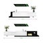 TV Unit Stand Cabinet Extendable Entertainment Console Side Table Black White Carousel 13
