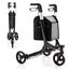 3 Wheel Rollator Walker Folding Aluminum Rolling Walker w/ Zippered Storage Bag Carousel 1