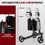 3 Wheel Rollator Walker Folding Aluminum Rolling Walker w/ Zippered Storage Bag Carousel 3