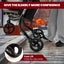 3 Wheel Rollator Walker Folding Aluminum Rolling Walker w/ Zippered Storage Bag Carousel 4