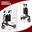 3 Wheel Rollator Walker Folding Aluminum Rolling Walker w/ Zippered Storage Bag Carousel 9
