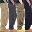 Simple Cotton Men's Casual Overalls With Elastic Waist And Multi-pockets Carousel 2