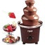 New Large 3-Tier Stainless Steel Chocolate Fondue Fountain with 0.9L Capacity Carousel 1