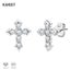 925 Sterling Silver Moissanite Arrow Cross Earrings Trend Fashion Hip-Hop Eur... Carousel 2